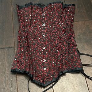 Red and Black Sweetheart Corset
